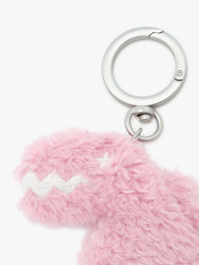 HOMME メンズ SPORT b. ディノ ファーリー キーチェーン ピンク