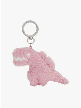 HOMME メンズ SPORT b. ディノ ファーリー キーチェーン ピンク