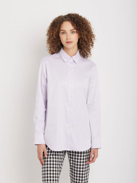 FEMME ウィメンズ コットンツイル 長袖 シャツ ”Saori” パープル系その他