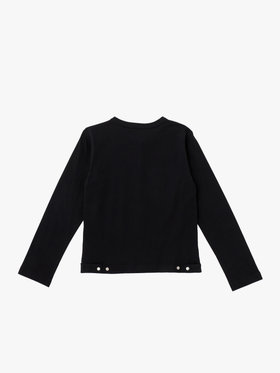 ENFANT ユニセックス キッズ コットン 長袖 カーディガンプレッション ブラック