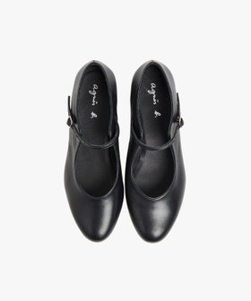 FEMME ウィメンズ レザー バレエ フラット シューズ "Pia" ブラック