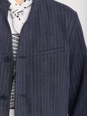 HOMME メンズ メンズ ストライプ ハイネック ジャケット ”Francois” ブルー系その他
