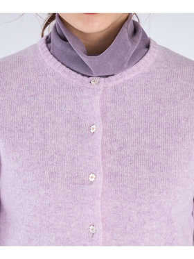 To b. by agnès b. 【Outlet】ウール フラワーボタン カーディガン パープル