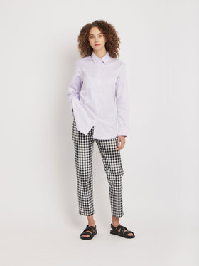FEMME ウィメンズ コットンツイル 長袖 シャツ ”Saori” パープル系その他