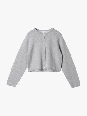 To b. by agnès b. 【Outlet】ウール フラワーボタン カーディガン ライトグレー
