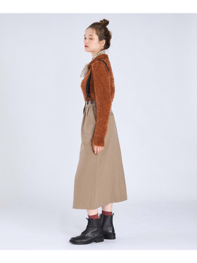 To b. by agnès b. 【Outlet】ウール調 サスペンダー スカート ベージュ
