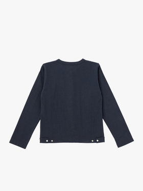 ENFANT ユニセックス キッズ コットン 長袖 カーディガンプレッション グレー