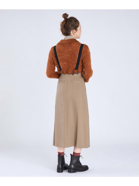 To b. by agnès b. 【Outlet】ウール調 サスペンダー スカート ベージュ