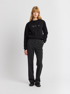 FEMME ウィメンズ ロゴ刺繍 コットン 長袖 スウェット ”Cup” ブラック