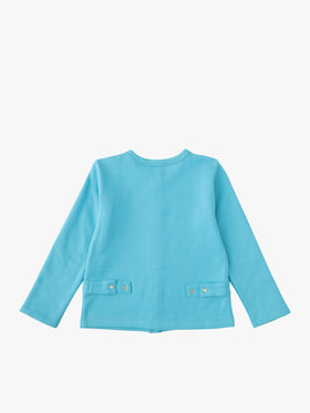 ENFANT ユニセックス キッズ コットン メルトン 長袖 カーディガンプレッション ブルー系その他