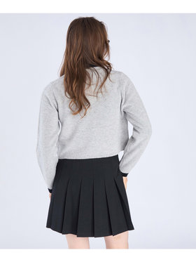 To b. by agnès b. 【Outlet】ウール フラワーボタン カーディガン ライトグレー