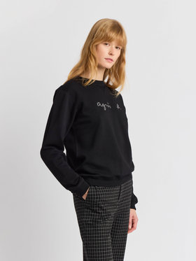 FEMME ウィメンズ ロゴ刺繍 コットン 長袖 スウェット ”Cup” ブラック