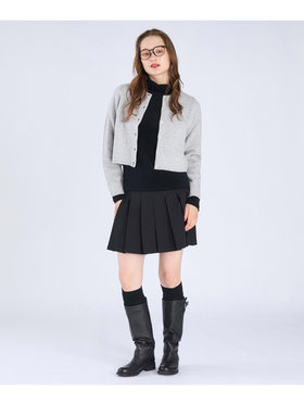 To b. by agnès b. 【Outlet】ウール フラワーボタン カーディガン ライトグレー