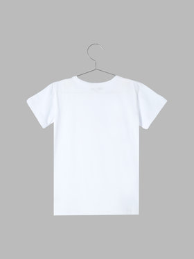 ENFANT ユニセックス キッズ ロゴ コットン 半袖 Tシャツ ホワイト