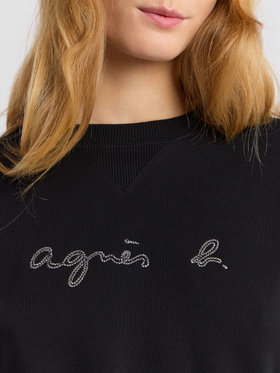 FEMME ウィメンズ ロゴ刺繍 コットン 長袖 スウェット ”Cup” ブラック