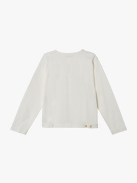 ENFANT ユニセックス キッズ マルチカラー コットン 長袖 カーディガンプレッション ホワイト