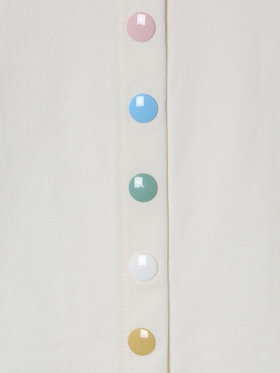 ENFANT ユニセックス キッズ マルチカラー コットン 長袖 カーディガンプレッション ホワイト