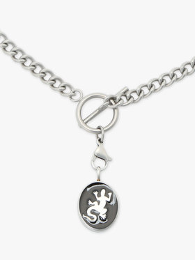 HOMME メンズ メンズ スチール ネックレス ”Lezard” シルバー