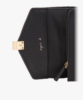 VOYAGE ウィメンズ バッグ＆ウォレット レザー 三つ折り ウォレット "Miyuki" TAW04A-01 ブラック