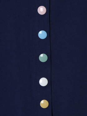 ENFANT ユニセックス キッズ マルチカラー コットン 長袖 カーディガンプレッション ネイビー