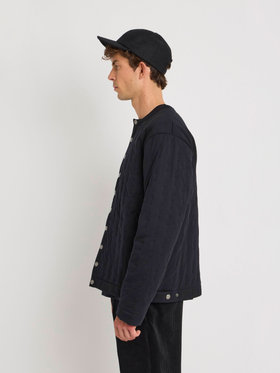 HOMME メンズ メンズ 刺繍 コットン 長袖 カーディガン "Point d'ironie" ブラック