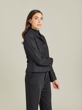 FEMME ウィメンズ 【Outlet】TV48 VESTE ジャケット グレー×ブラック