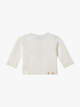 ENFANT ベビー ベビー マルチカラー コットン 長袖 カーディガンプレッション ホワイト