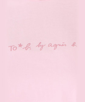 To b. by agnès b. ロゴ プリント コットン マカロン Tシャツ ピンク