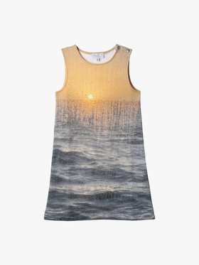 ENFANT ガールズ 【Outlet】キッズ フォトプリント ノースリーブ ワンピース "Mer sous la pluie" マルチ