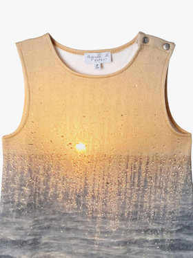 ENFANT ガールズ 【Outlet】キッズ フォトプリント ノースリーブ ワンピース "Mer sous la pluie" マルチ