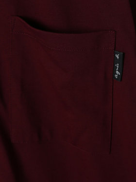HOMME メンズ メンズ コットン 長袖 ジップシャツ ”Metro” ボルドー