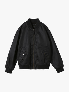 To b. by agnès b. 【Outlet】NYLON TWILL MILITARY BZ ホワイト×ブラック