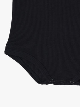 ENFANT ベビー ベビー コットン フリルカラー ボディスーツ "Oppo" ブラック