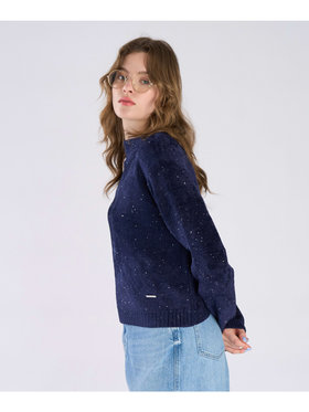 To b. by agnès b. スパンコール ニット プルオーバー ネイビー