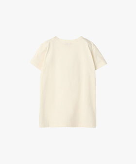 ENFANT ユニセックス キッズ ロゴ ボーダー プリント コットン 半袖 Tシャツ "Etoile" ホワイト