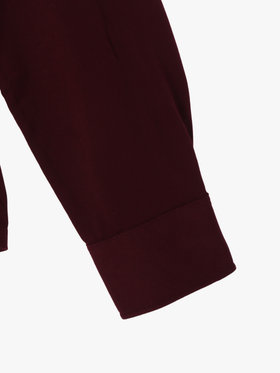 HOMME メンズ メンズ コットン 長袖 ジップシャツ ”Metro” ボルドー