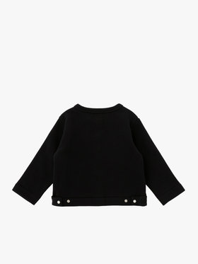 ENFANT ベビー ベビー コットン メルトン 長袖 カーディガンプレッション ブラック