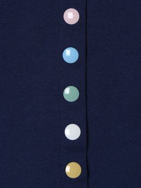 ENFANT ベビー ベビー マルチカラー コットン 長袖 カーディガンプレッション ネイビー