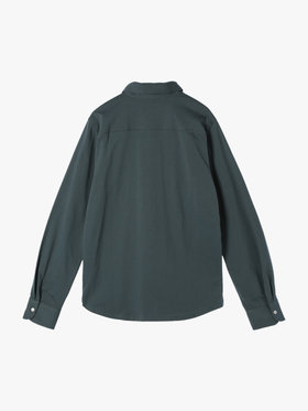 HOMME メンズ メンズ コットン 長袖 ジップシャツ ”Metro” グリーン