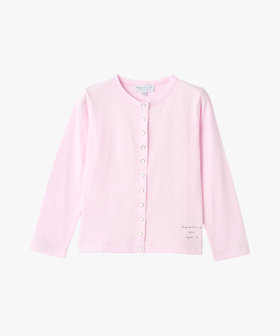 ENFANT ユニセックス キッズ プリント コットン 長袖 カーディガンプレッション agnes b.×mayumi yamase ピンク