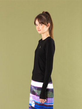 FEMME ウィメンズ フィンガーレス 長袖 Tシャツ "Evening" ブラック