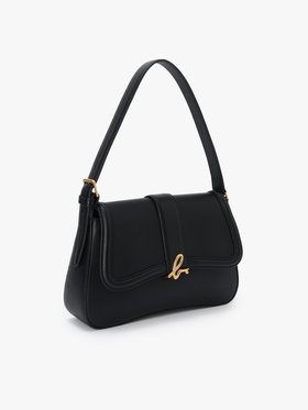 VOYAGE ウィメンズ バッグ＆ウォレット レザー ミディアム ショルダーバッグ”Ingrid” ZAS04-01 ブラック