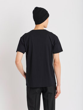 HOMME メンズ メンズ アイコニック プリント コットン 半袖 Tシャツ "Etoile" ブラック