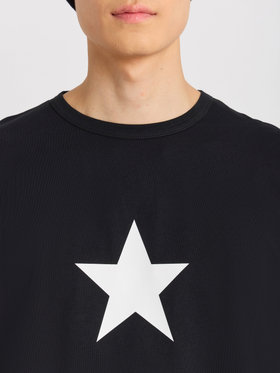 HOMME メンズ メンズ アイコニック プリント コットン 半袖 Tシャツ "Etoile" ブラック