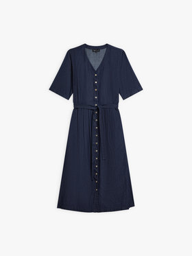 FEMME ウィメンズ 【Outlet】デニム ロング ワンピース ネイビー