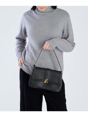 VOYAGE ウィメンズ バッグ＆ウォレット レザー ミディアム ショルダーバッグ”Ingrid” ZAS04-01 ブラック