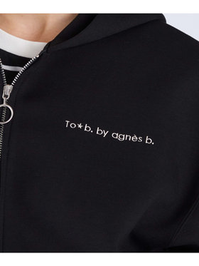 To b. by agnès b. WEB限定 ビッグシルエットフーディー ブラック
