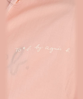 To b. by agnès b. コットン ロングスリーブ ボーイズシャツ ピンク