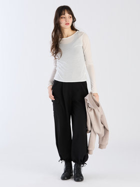 To b. by agnès b. 【Outlet】シアーロングTシャツ ホワイト