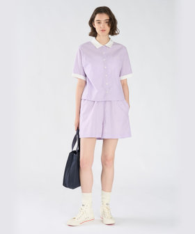 To b. by agnès b. ストライプ ショートパンツ パープル系その他